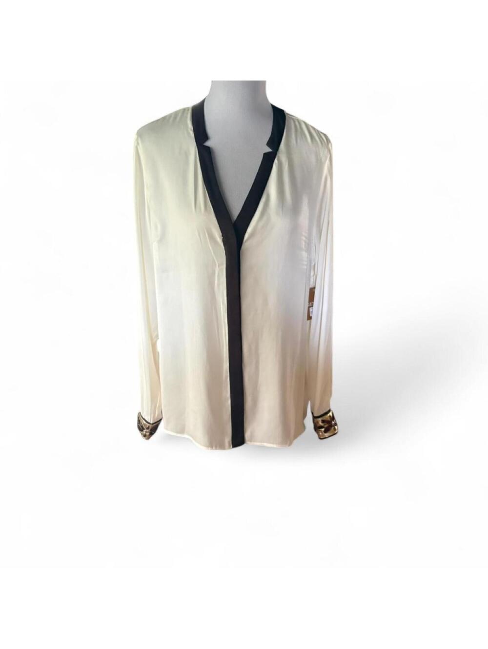 Ellen Tracy size M button up blouse NWT